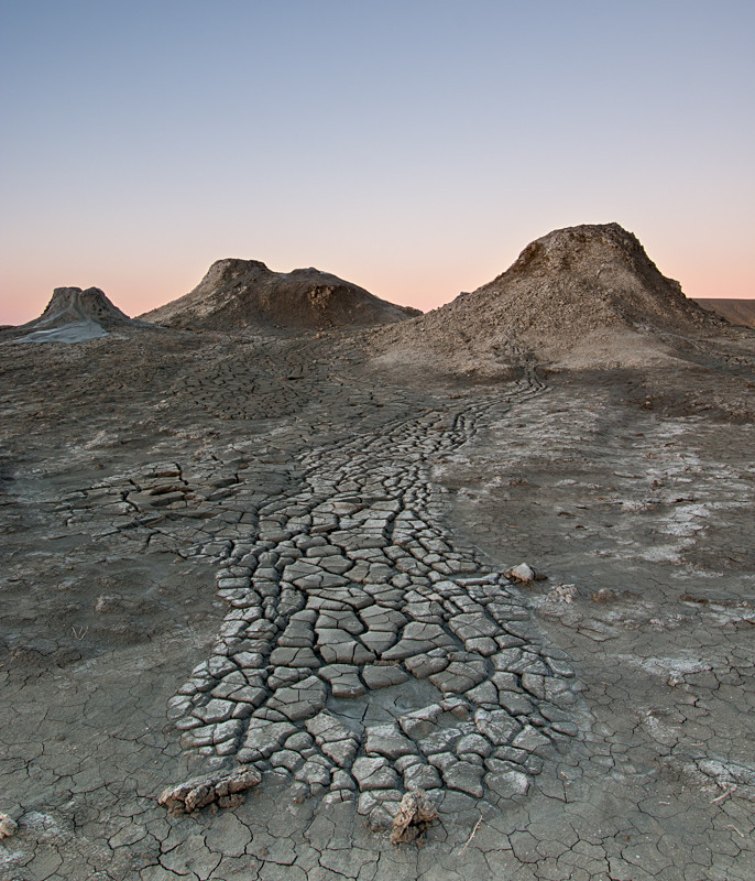 Dried mud patterns in Qobustan