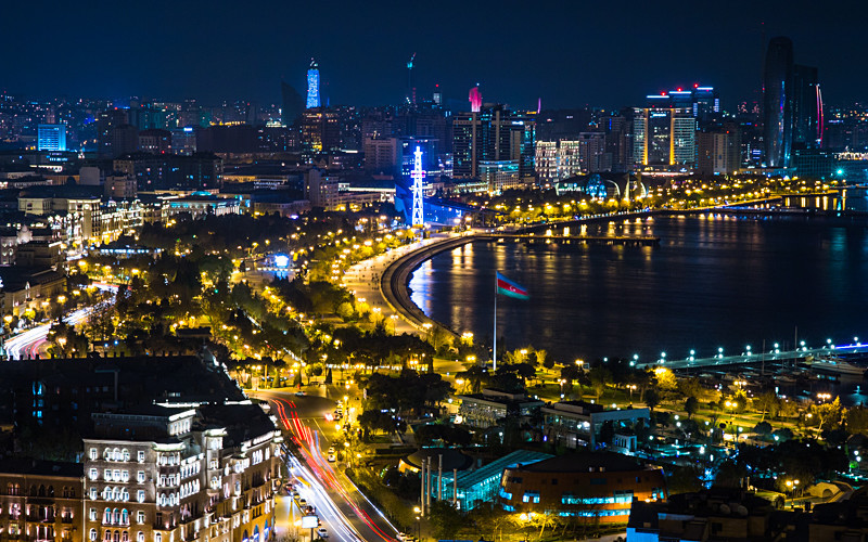 Baku Bay Light Show - Azerbaijan