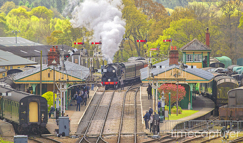 Arrival At Horsted Keynes - Aircraft & Locomotives