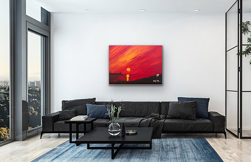 Xlendi as seen hanging - My paintings