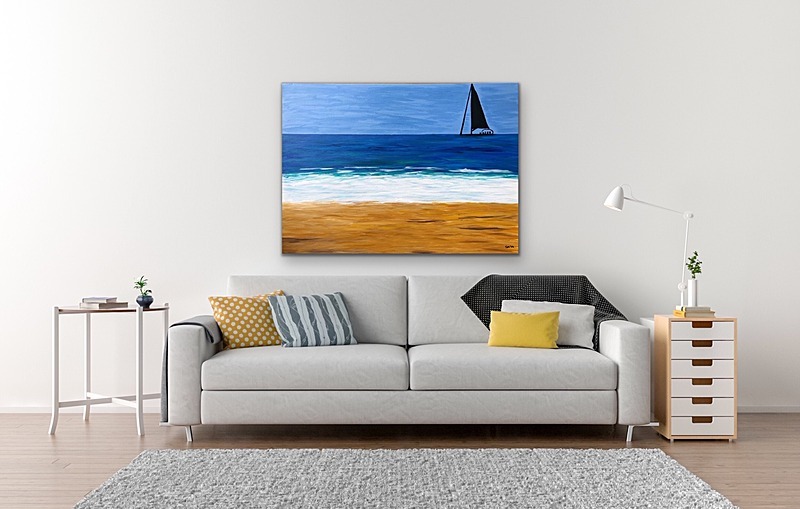 Knokke as seen hanging - My paintings