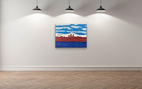 Marsamxett as seen hanging - My paintings