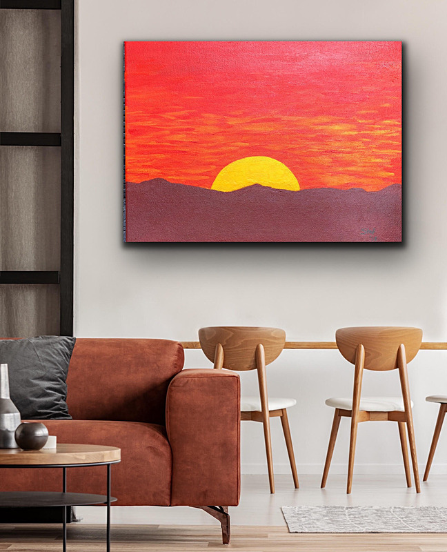 My first painting as seen hanging - My paintings