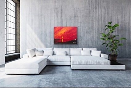 Xlendi as seen hanging 2 - My paintings