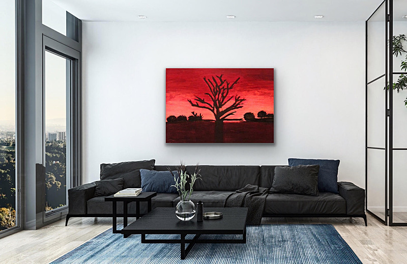 The Savannah as seen hanging - My paintings