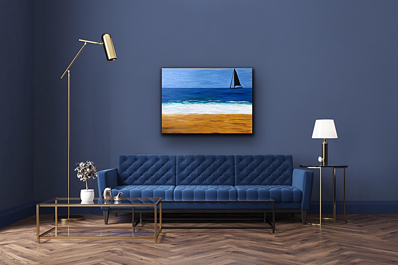 Knokke as seen hanging 2 - My paintings