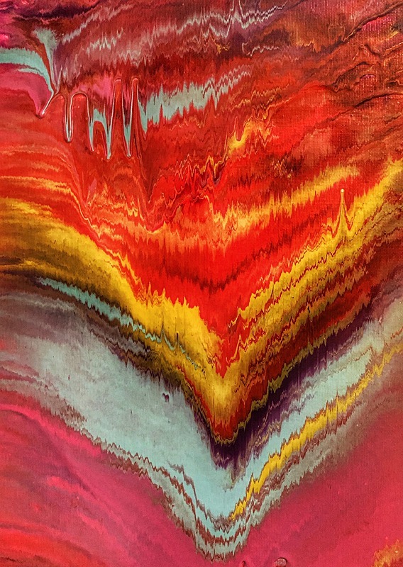 Experimenting using the pouring technique - My paintings