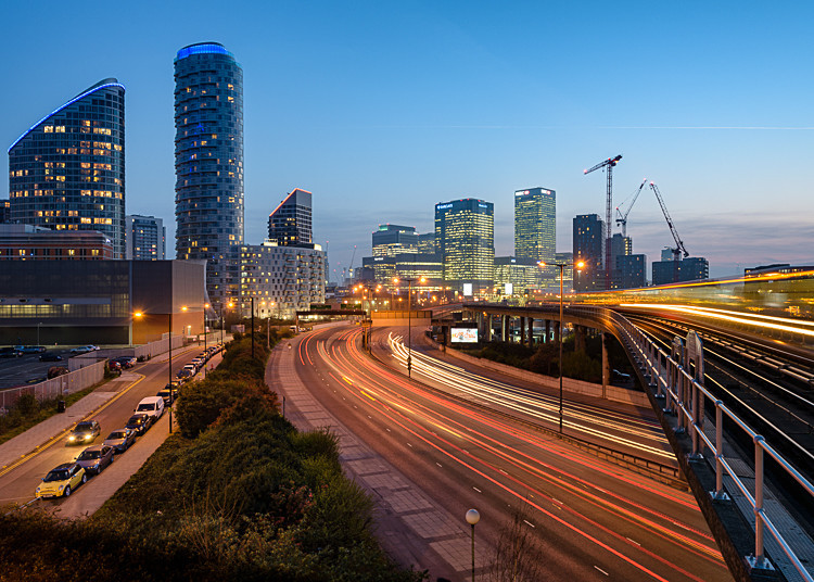 Light trails at East India DLR (2) - Underground/DLR