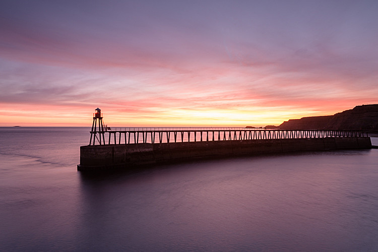 Dawn at Disused Pier (2) - Around Whitby