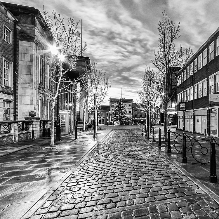 Cobbles on Market Place - Macclesfield Town