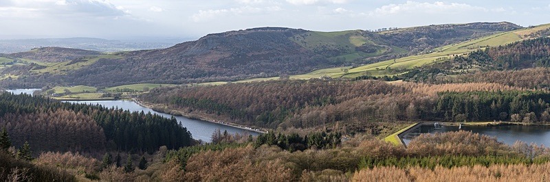 Four reservoirs from Macclesfield Forest - The Langley Reservoirs
