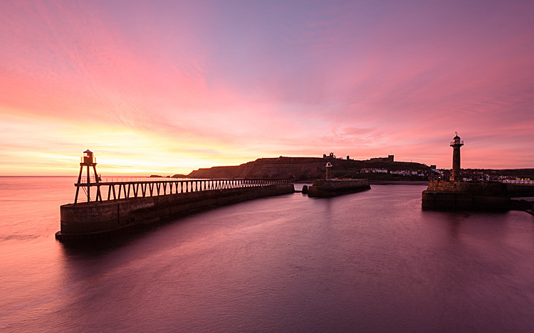 Dawn at the Whitby piers (7) - Around Whitby