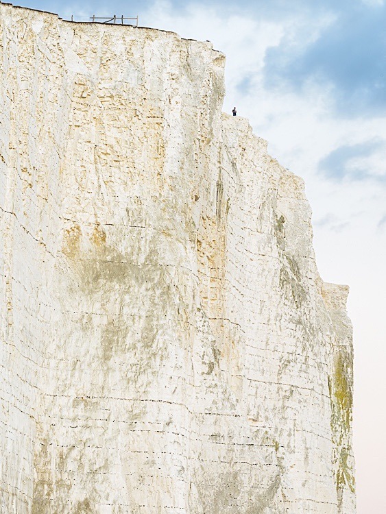 Drone Flier, top of Seven Sisters - Sussex