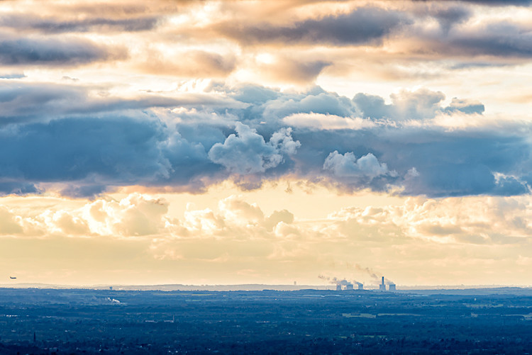Fiddler's Ferry Power Station from Rainow - Other Cheshire Locations