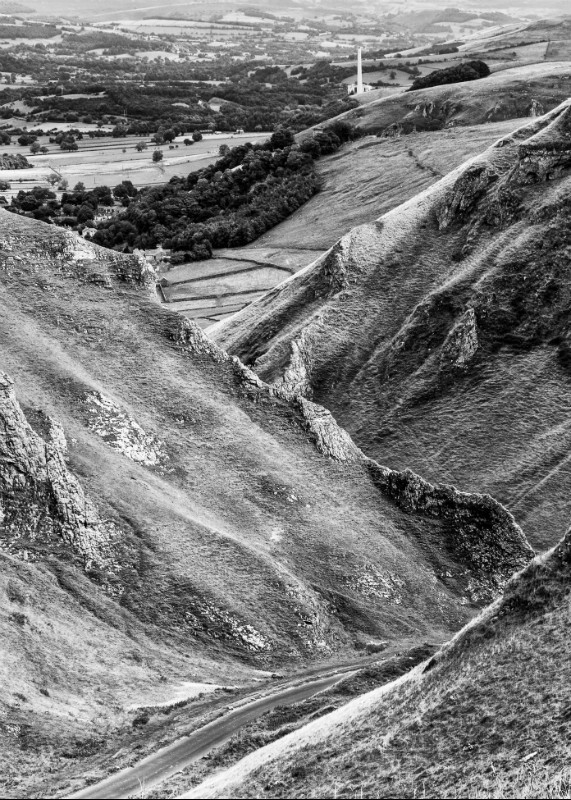 Looking down Winnats Pass (1) - Around Castleton