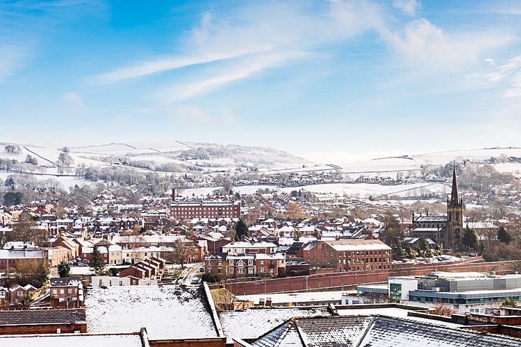 St Peter's church - Macclesfield in Winter
