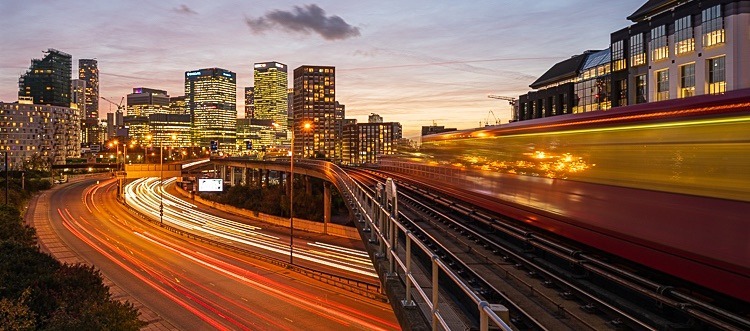 Light trails at East India DLR (3) - Underground/DLR