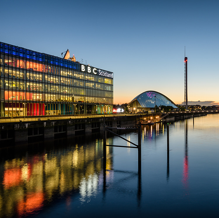 BBC Scotland from Bell's Bridge - Glasgow