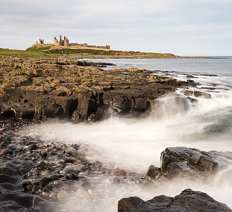 Dunstanburgh from the south (2) - Northumberland