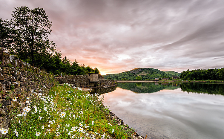 Tegg's Nose sunset from Ridgegate (1) - The Langley Reservoirs
