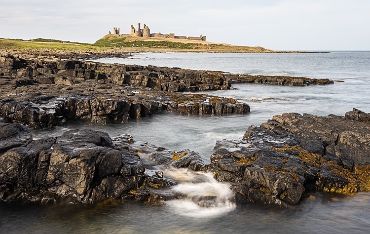 Dunstanburgh from the south (1) - Northumberland
