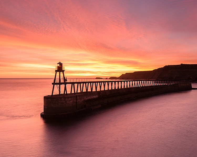 Dawn at Disused Pier (1) - Around Whitby