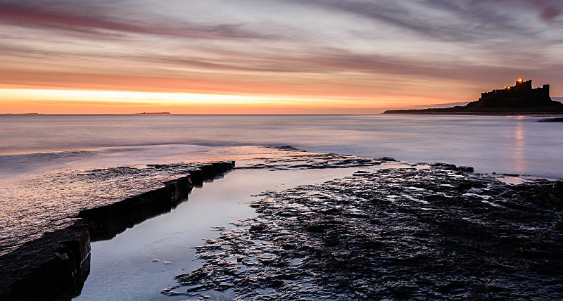 Sunrise at Bamburgh (2) - Northumberland