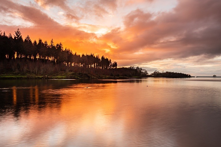 Sunset over Ridgegate Reservoir (5) - The Langley Reservoirs