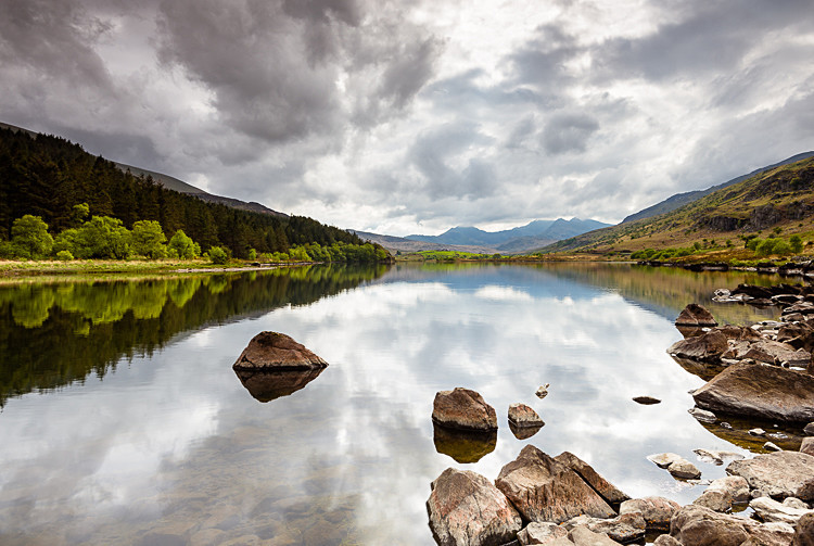 Towards Snowdon from Llyn Mymbyr (1) - Wales
