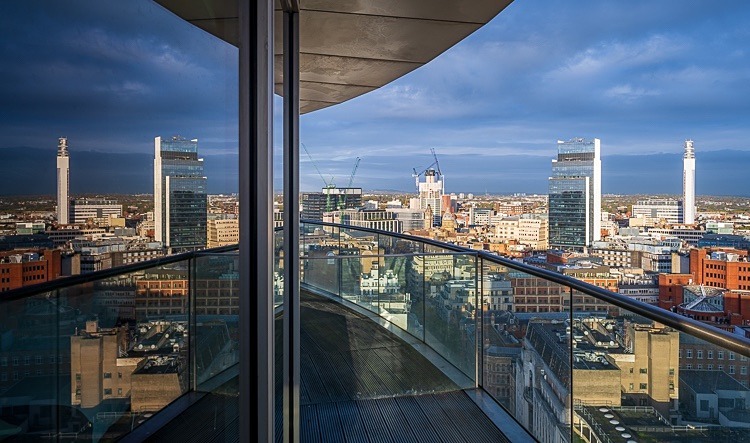 Birmingham skyline from the Rotunda - Birmingham