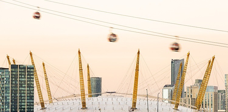 Cable cars over the O2 - Other locations