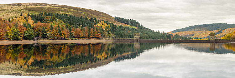 Derwent Reservoir panorama (3) - Derwent Reservoir