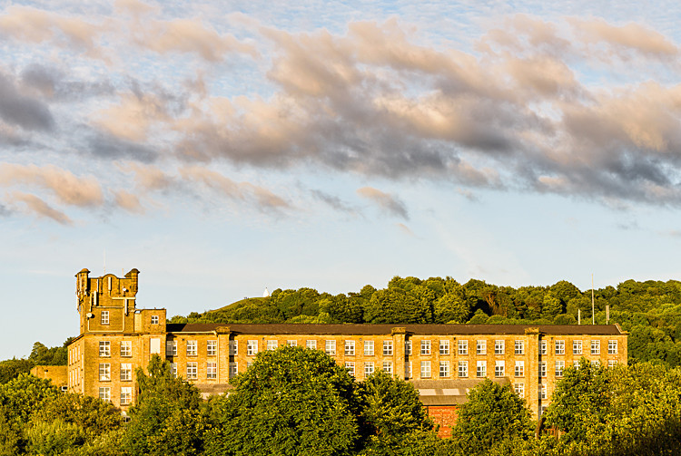 Adelphi Mill and White Nancy, Bollington (2) - Macclesfield Mills