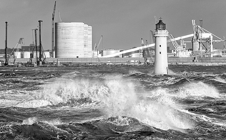 Choppy waters at New Brighton - Merseyside
