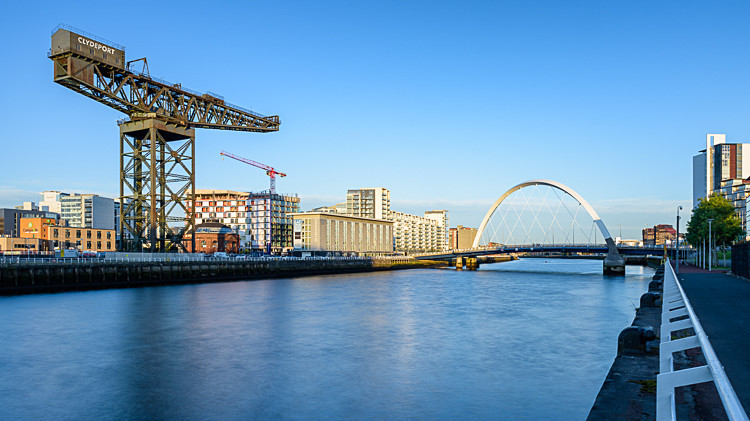 The Clyde Arc (Squinty Bridge) and Finnieston Crane (3) - Glasgow