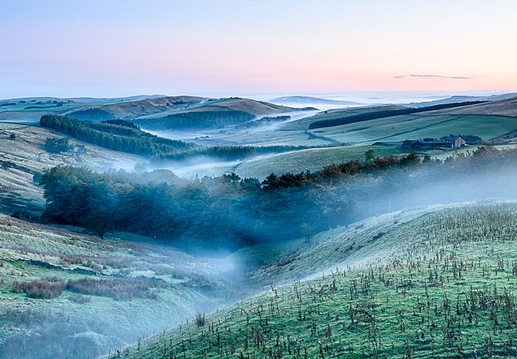 Mist over the Goyt Valley from Buxton Road - The Cat and Fiddle