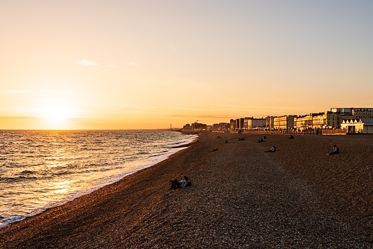 Watching the sun set on Brighton Beach (1) - Sussex