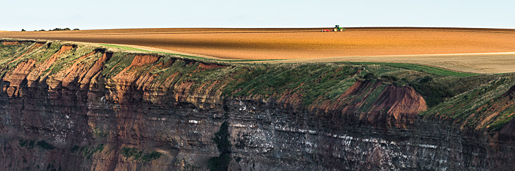 Tractor on the cliffs at Saltburn-by-Sea - Around Whitby