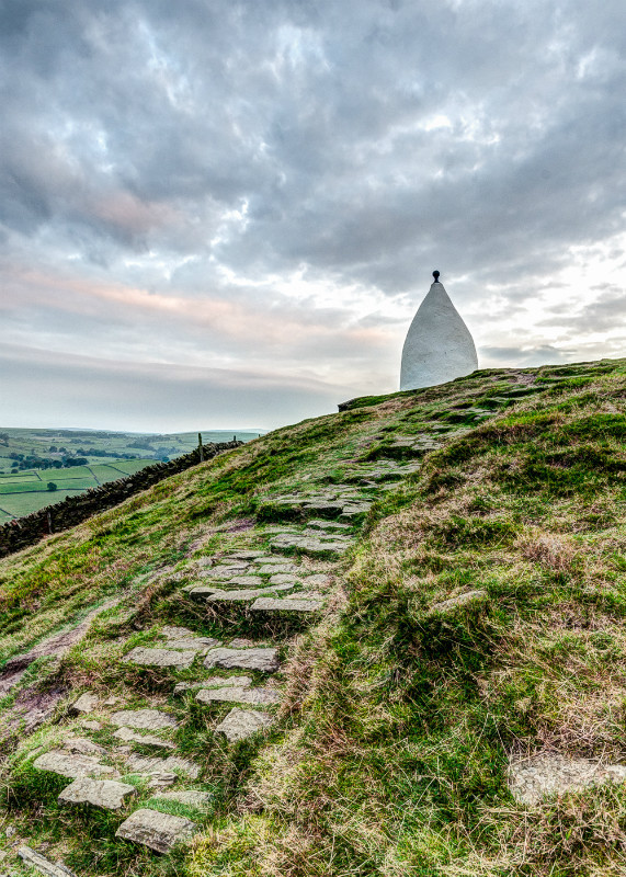 Steps up to White Nancy - White Nancy