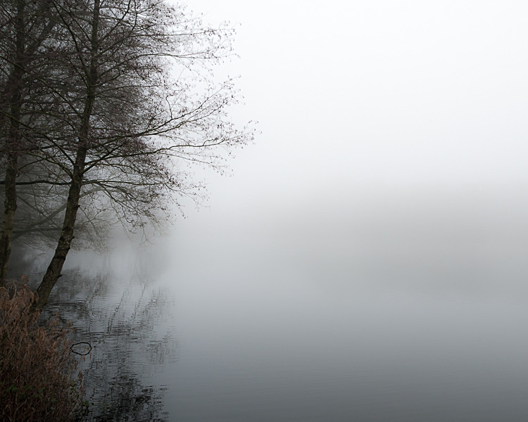 Fog on a lake, Cheshire - Other Cheshire Locations