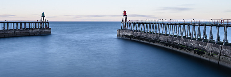 The Whitby piers approaching dusk (1) - Around Whitby