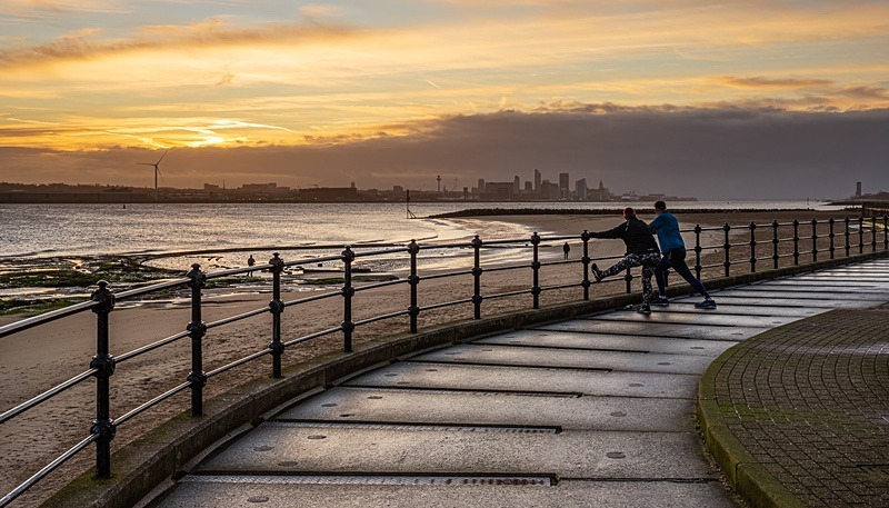Liverpool skyline from New Brighton (2) - Merseyside