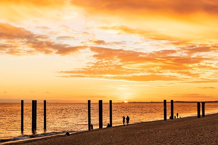 Watching the sun set on Brighton Beach (3) - Sussex