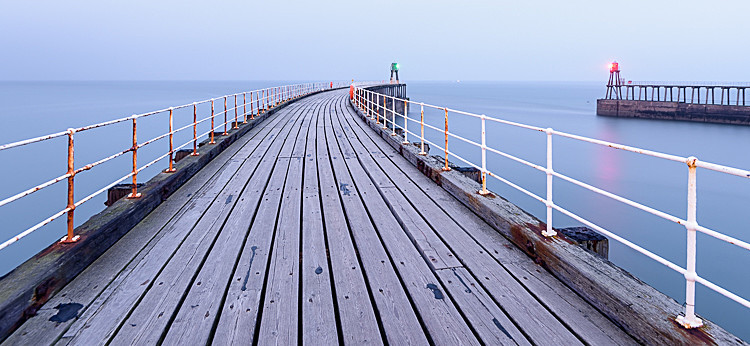 Dawn at the Whitby piers (5) - Around Whitby
