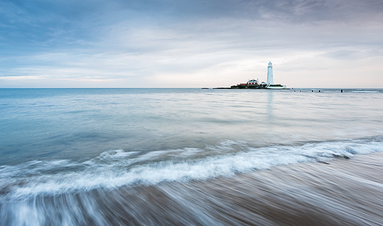 St Mary's Lighthouse from the beach (3) - Whitley Bay