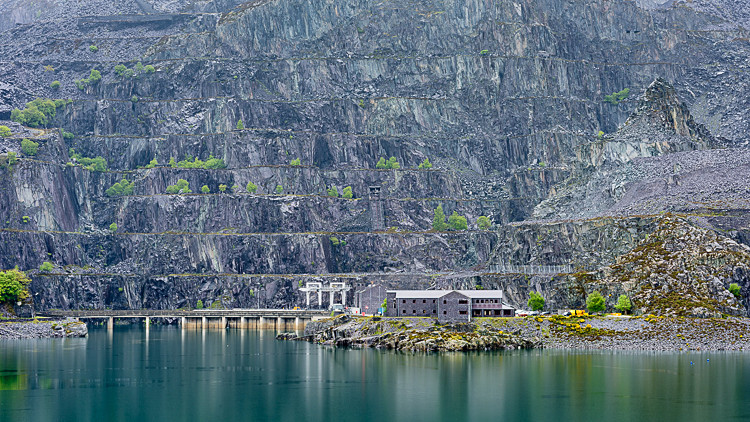 Dinorwic Quarry from Llyn Peris (2) - Wales