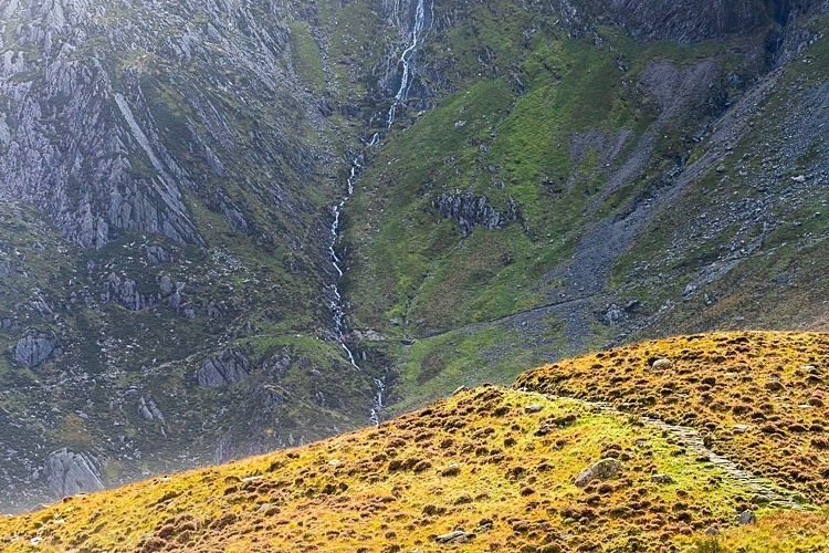 Path and stream, Cwm Idwal - Wales