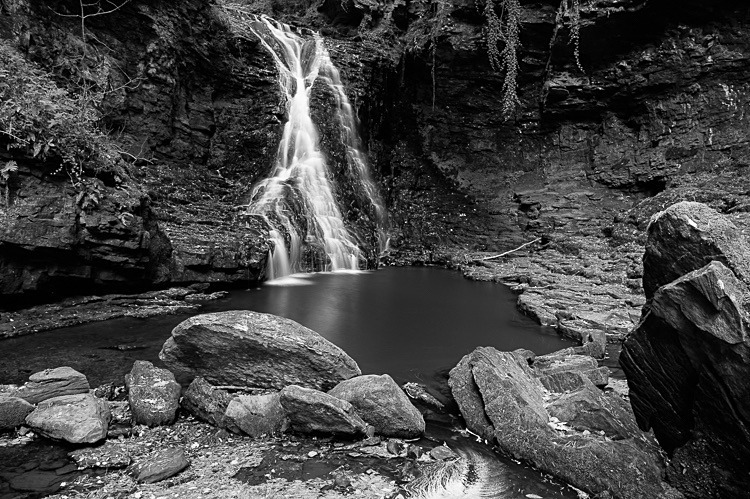 Hareshaw Linn waterfall (1) - Northumberland