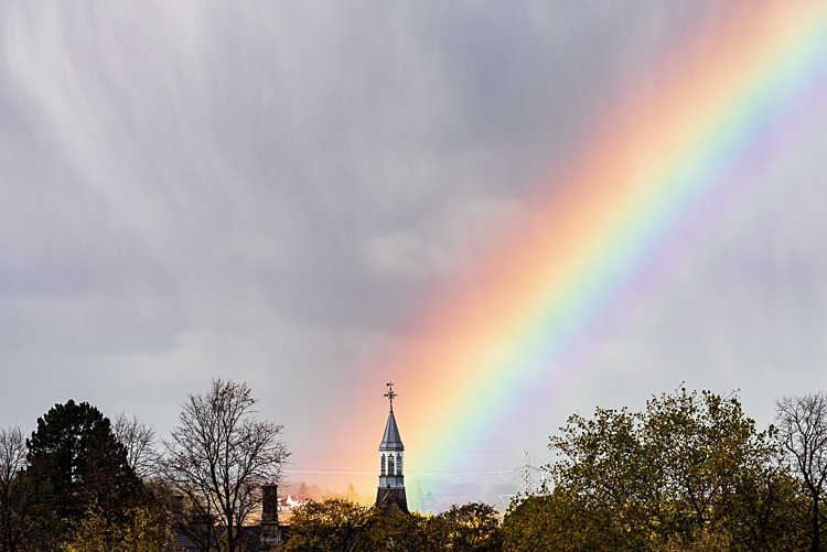 Rainbow over King's School, Macclesfield - Other buildings