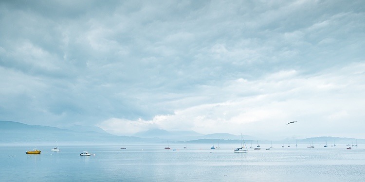 Towards Snowdon from Beaumaris - Wales